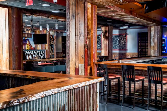 Rustic Restaurant with Reclaimed Barn Wood & Salvaged Materials